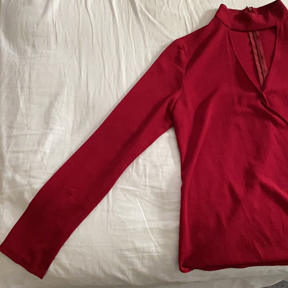 Wayf Red Blouse - Picture 2 of 4